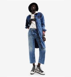 Снимка на Blue Long Denim Jacket Desigual Luane - Women