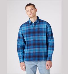 Снимка на Blue men's patterned shirt Wrangler - Men