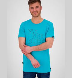 Снимка на Blue men's T-shirt with Alife and Kickin print - Men's