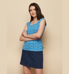 Снимка на Blue patterned top Tranquillo Ife - Women