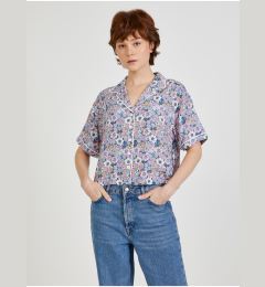 Снимка на Blue-pink women's patterned shirt VANS Retro Floral - Women