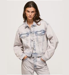 Снимка на Blue-white women's oversize denim jacket Pepe Jeans Turner Rose - Women's