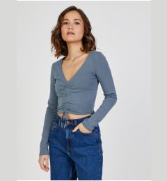 Снимка на Blue women's cropped t-shirt TALLY WEiJL - Women