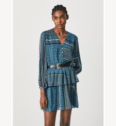 Снимка на Blue women's patterned dress Pepe Jeans Megan - Women's