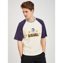 Снимка на Blue Yellow Men's T-Shirt Diesel - Mens