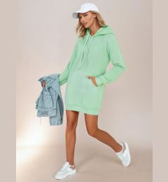 Снимка на Bluza damska długa z kapturem oversize TIMMY miętowa Dstreet