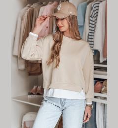 Снимка на Bluza damska oversize LUZZIO jasnobeżowa Dstreet