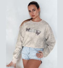 Снимка на Bluza damska oversize tie-dye w motyle SPARKI szara Dstreet