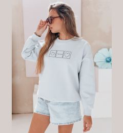 Снимка на Bluza damska oversize z haftem EASYJOY niebieska Dstreet