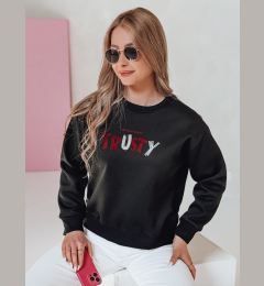 Снимка на Bluza damska oversize z haftem SOFTRUS czarna Dstreet