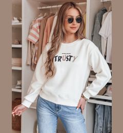 Снимка на Bluza damska oversize z haftem SOFTRUS ecru Dstreet
