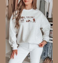 Снимка на Bluza damska oversize z jamnikami JAMNIKOVE szara Dstreet