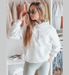 Снимка на Bluza damska oversize z kapturem MINMIN LOVE szara Dstreet