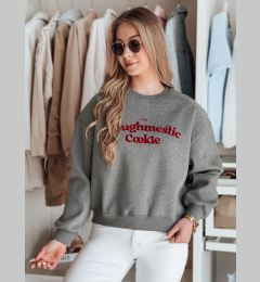 Снимка на Bluza damska oversize z nadrukiem COOKIES ciemnoszara Dstreet