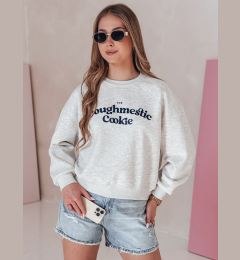 Снимка на Bluza damska oversize z nadrukiem COOKIES jasnoszara Dstreet