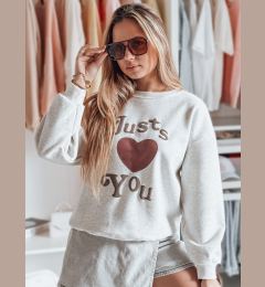 Снимка на Bluza damska oversize z nadrukiem FEELME szara Dstreet
