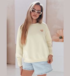 Снимка на Bluza damska oversize z sercami LOVELISA ecru Dstreet