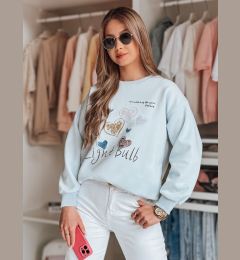 Снимка на Bluza damska oversize z sercami PINKNOTE niebieska Dstreet