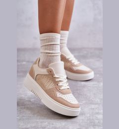 Снимка на Boto Дамски ниски спортни обувки на платформа Бежови Kyllie