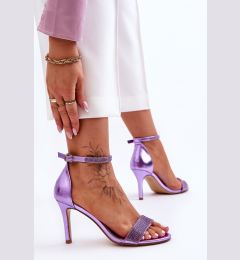 Снимка на Boto Дамски сандали на висок ток с кристали Violet Perfecto