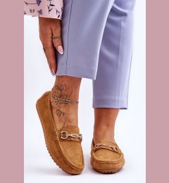 Снимка на Boto Класически велурени мокасини с украса Camel Amera
