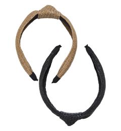 Снимка на Braid Bast Headband 2-Pack Black/Beige