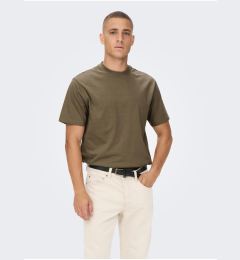 Снимка на Brown basic T-shirt ONLY & SONS Fred - Men's