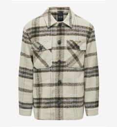 Снимка на Brown-Beige Mens Checkered Shirt Jacket ONLY & SONS Cane - Men