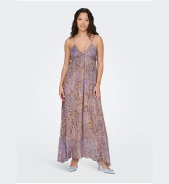 Снимка на Brown-blue women's patterned maxi-dresses ONLY Phoenix - Women