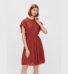 Снимка на Brown Patterned Dress with Ruffles Pieces Liz - Women