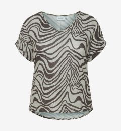 Снимка на Brown-white patterned women's T-shirt Fransa