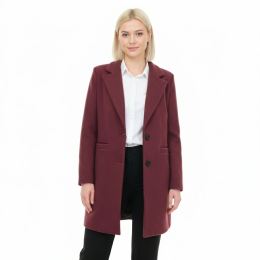 Снимка на Burgundy Classic Striped Yups Coat
