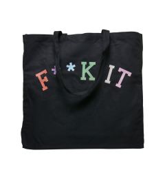 Снимка на Canvas bag Fuck It Oversize black