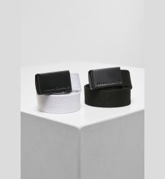 Снимка на Canvas belt Kids 2-Pack black+white