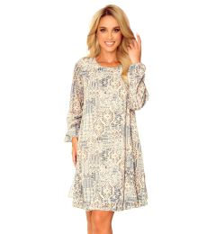 Снимка на Chiffon dress with a neckline on the back, boho Numoco pattern