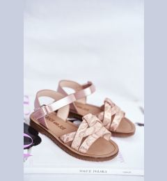 Снимка на Children's Sandals for Girls pattern Snake Pink Lilo