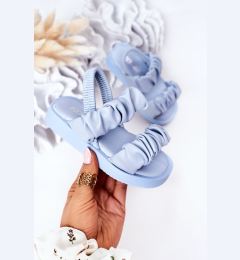 Снимка на Children's sandals with drawstring blue sweetness