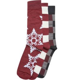 Снимка на Christmas socks Snowflake 3-pack - burgundy