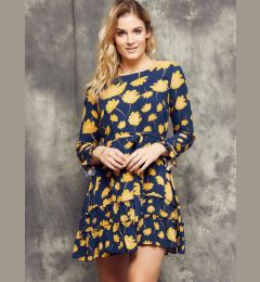 Снимка на Cocomore Boutiqe floral dress tied at the waist navy blue