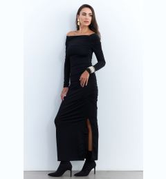 Снимка на Cool & Sexy Women's Black Draped Maxi Dress SHR7