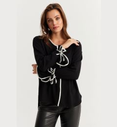 Снимка на Cool & Sexy Women's Black-White Contrast Plaid Woven Blouse