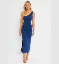 Снимка на Cool & Sexy Women's Indigo One Shoulder Midi Dress