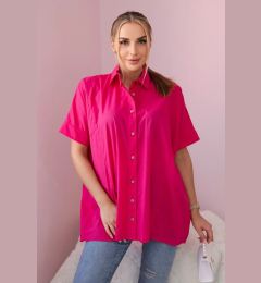 Снимка на Cotton fuchsia shirt with short sleeves