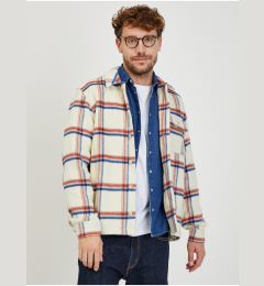 Снимка на Cream Men's Plaid Shirt Blend - Men