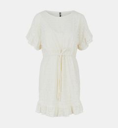 Снимка на Cream Perforated Waist Dress Pieces Life - Women