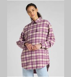 Снимка на Cream-pink women's checkered shirt jacket with wool Lee - Ladies
