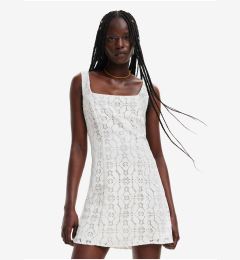 Снимка на Cream Women Lace Dress Desigual Newcastle - Women