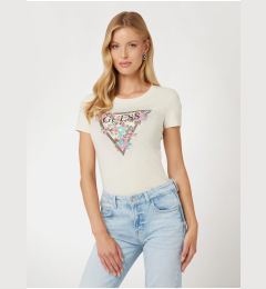 Снимка на Cream women's T-shirt with Guess logo - Women's