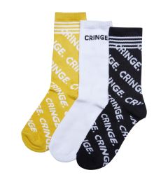 Снимка на Cringe Socks 3-Pack Black/White/Yellow