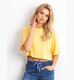 Снимка на Cropped blouse solid yellow